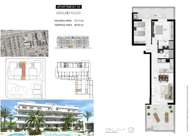Prodej bytu 3+kk, Orihuela, Španělsko, 77 m2