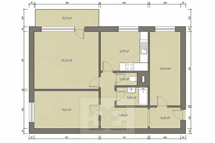 Pronájem bytu 3+1, Brno, Bzenecká, 70 m2