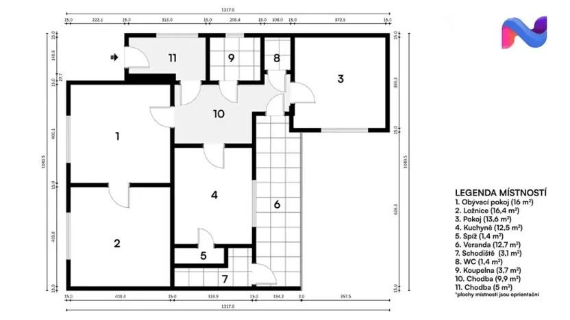 Prodej rodinného domu, Vlkoš, 112 m2