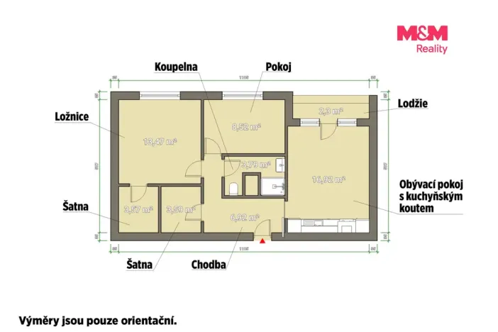 Prodej bytu 3+kk, Plzeň - Lobzy, Partyzánská, 60 m2