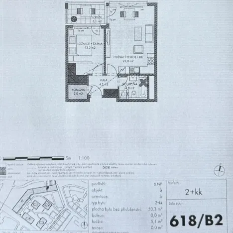 Prodej bytu 2+kk, Praha - Holešovice, U Pergamenky, 56 m2