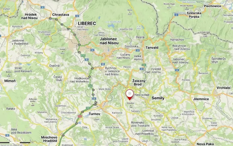 Prodej pozemku, Mírová pod Kozákovem - Vesec, 1000 m2