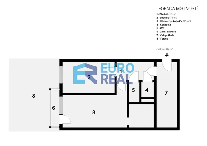 Pronájem bytu 2+1, Praha - Hlubočepy, Werichova, 65 m2