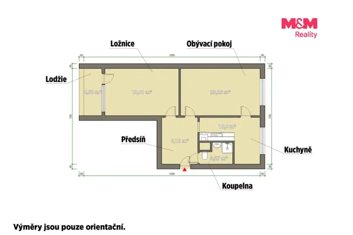 Pronájem bytu 2+1, Plzeň - Skvrňany, Macháčkova, 62 m2