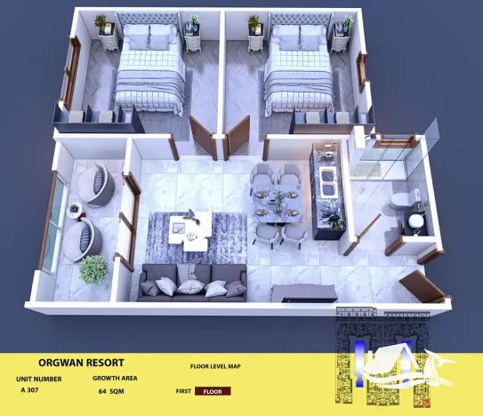 Prodej bytu 3+kk, Hurghada, Egypt, 79 m2