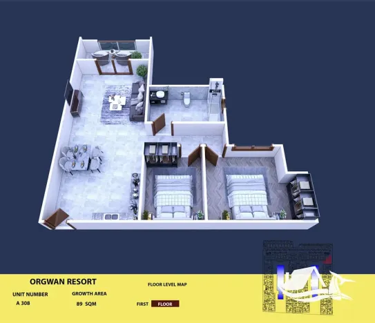 Prodej bytu 3+kk, Hurghada, Egypt, 79 m2