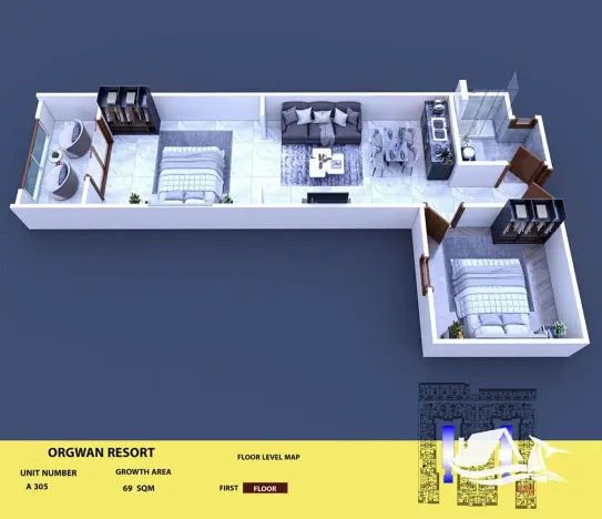 Prodej bytu 3+kk, Hurghada, Egypt, 79 m2