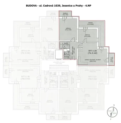 Prodej bytu 3+kk, Jesenice, Cedrová, 95 m2