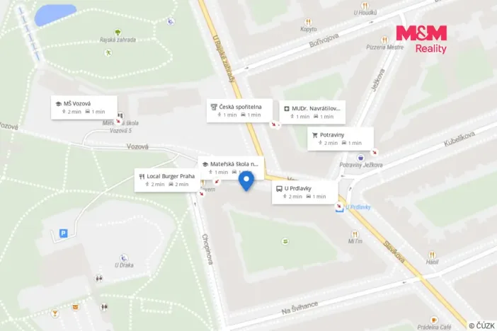 Pronájem bytu 2+kk, Praha - Vinohrady, Vozová, 47 m2