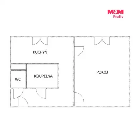 Pronájem bytu 1+1, Chomutov, Holešická, 36 m2