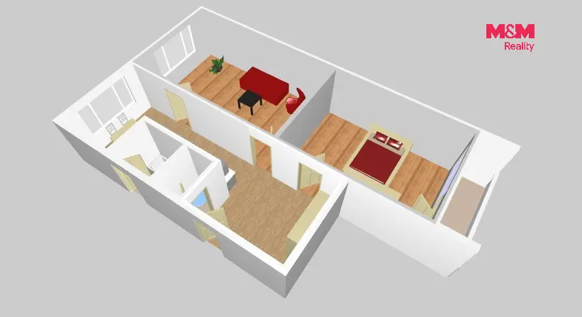 Prodej bytu 2+1, Chomutov, Pod Břízami, 61 m2