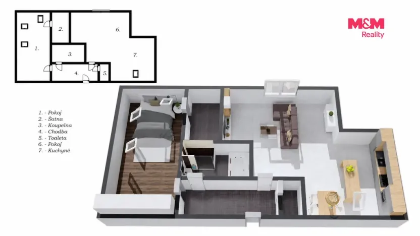 Prodej bytu 2+kk, Horoměřice, T. G. Masaryka, 95 m2