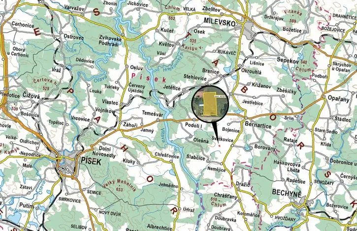 Prodej pole, Bernartice, 476 m2