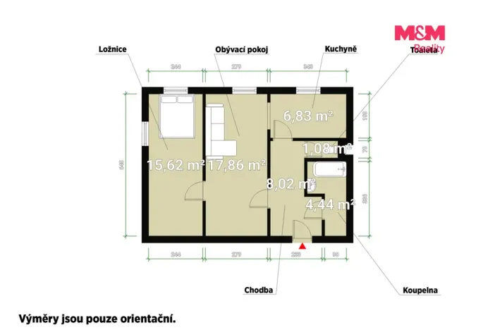 Prodej bytu 2+1, Příchovice, 56 m2