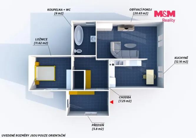 Pronájem rodinného domu, Zemětice, 63 m2
