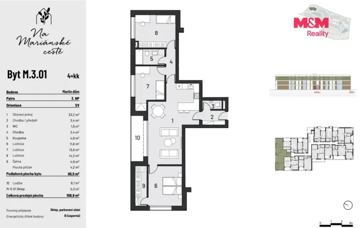 Prodej bytu 4+kk, Brandýs nad Labem-Stará Boleslav, Dřevčická, 102 m2