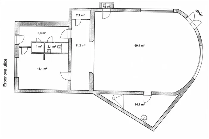 Prodej kanceláře, Hořice, Erbenova, 130 m2