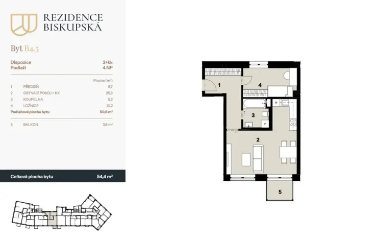 Prodej bytu 2+kk, Ostrava - Moravská Ostrava, Biskupská, 51 m2