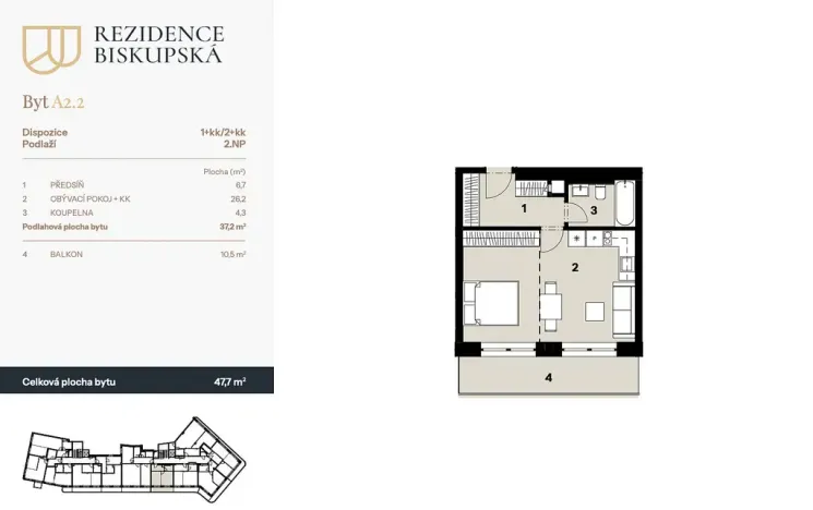 Prodej bytu 1+kk, Ostrava - Moravská Ostrava, Biskupská, 37 m2