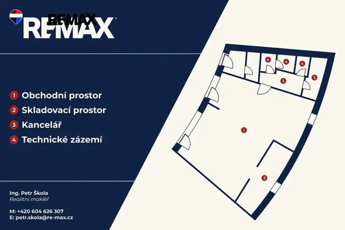 Pronájem obchodního prostoru, Praha - Stodůlky, Zázvorkova, 77 m2