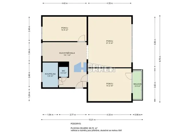 Prodej bytu 3+1, Říčany, Šrámkova, 68 m2