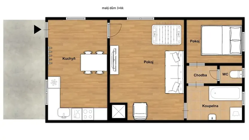 Prodej rodinného domu, Nepomuk, U Rybníka, 55 m2