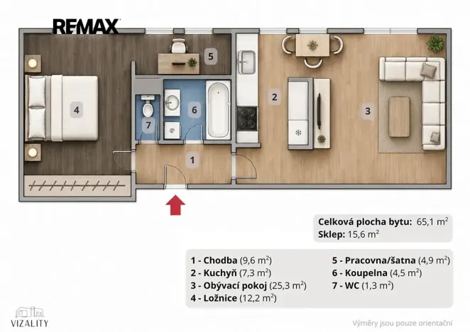 Prodej bytu 2+kk, Pečky, Chvalovická, 65 m2