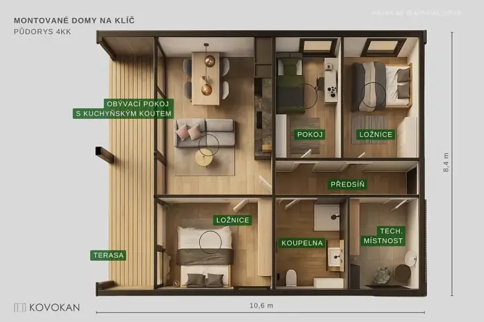 Prodej rodinného domu, Ráby, 89 m2