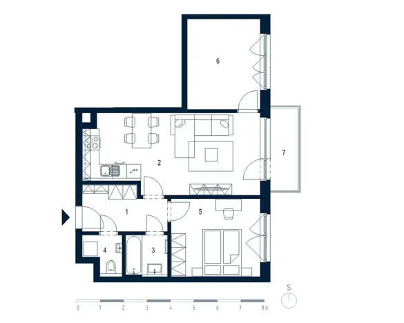 Pronájem bytu 3+kk, Praha - Vysočany, Hindlova, 63 m2