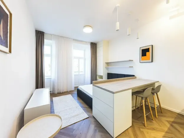 Pronájem bytu 1+kk, Praha - Vinohrady, Sázavská, 29 m2