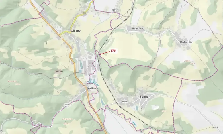 Dražba lesa, Bohutín, 692 m2