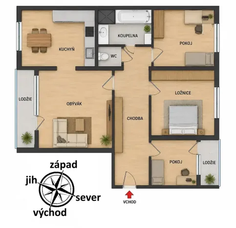 Prodej bytu 4+1, Ústí nad Labem, Brandtova, 94 m2