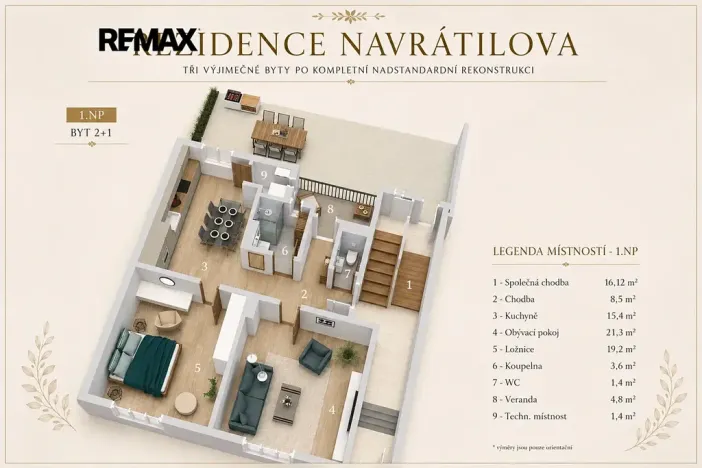 Prodej bytu 2+1, Slaný, Navrátilova, 76 m2