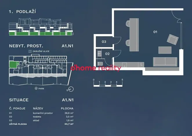 Prodej obchodního prostoru, Olomouc, Okružní, 45 m2