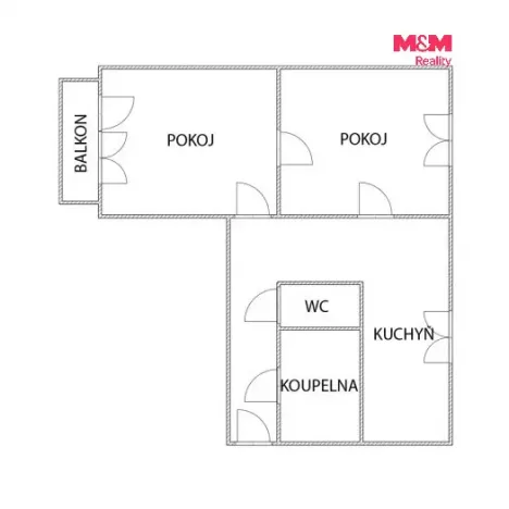 Pronájem bytu 2+1, Cheb, Osvobození, 56 m2