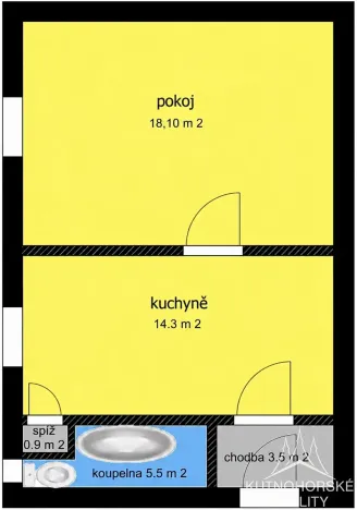Prodej bytu 1+1, Kolín, Havlíčkova, 42 m2