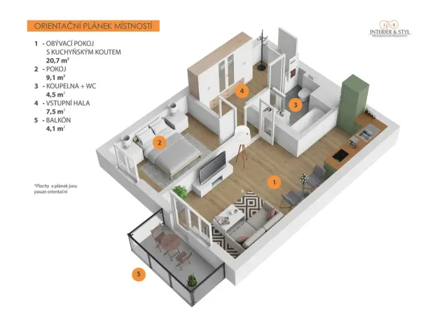 Prodej bytu 2+kk, Praha - Hostivař, 47 m2
