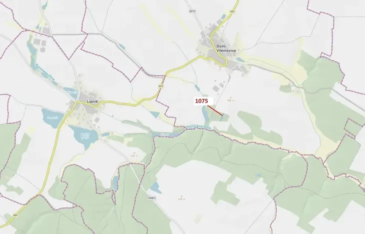 Dražba lesa, Dolní Vilémovice, 1134 m2