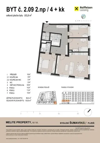 Prodej bytu 4+kk, Plzeň - Východní Předměstí, Šumavská, 104 m2