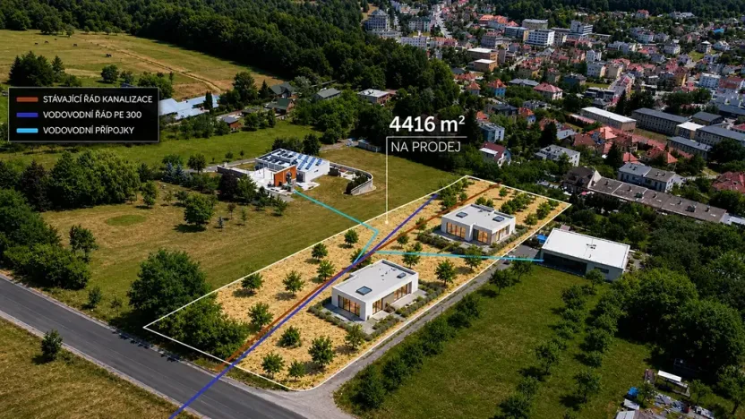 Prodej pozemku pro bydlení, Luhačovice, Slunná, 4416 m2