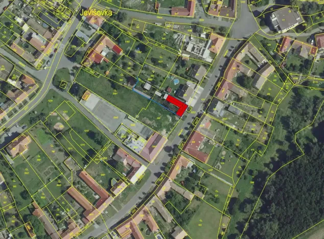 Prodej pozemku, Jevišovka, Nádražní, 750 m2
