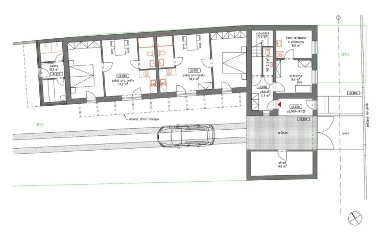 Prodej pozemku, Jevišovka, Nádražní, 750 m2