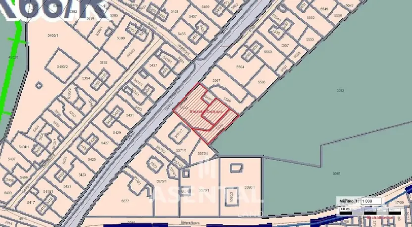 Prodej pozemku, Ostrava - Slezská Ostrava, Fišerova, 1277 m2