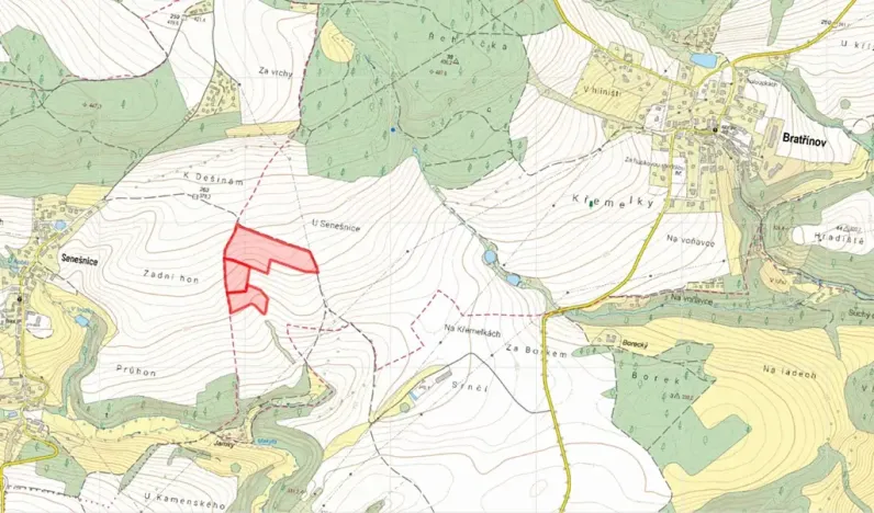 Prodej pole, Bratřínov, 46823 m2