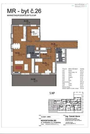 Prodej bytu 4+kk, Kladno, Vrchlického, 148 m2