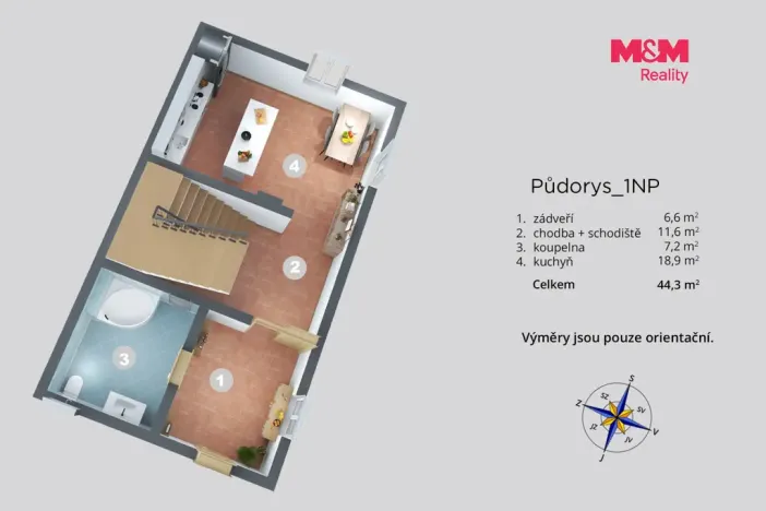 Prodej rodinného domu, Trmice, U Mlýnského potoka, 160 m2
