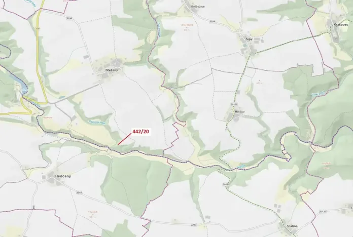 Dražba lesa, Břežany, 33 m2