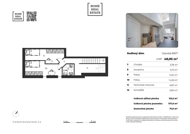 Prodej bytu 4+kk, Praha - Čakovice, Jizerská, 114 m2