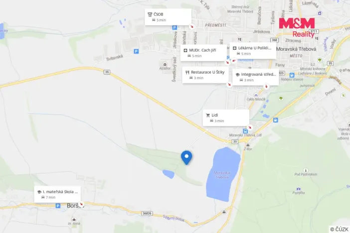 Prodej pole, Moravská Třebová, 515 m2