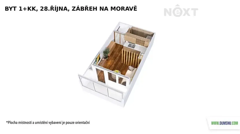 Prodej bytu 1+kk, Zábřeh, 28. října, 19 m2